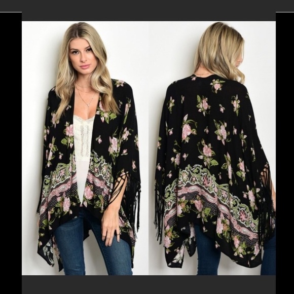 Tops - 1 S Left! New! Boho Floral Kimono